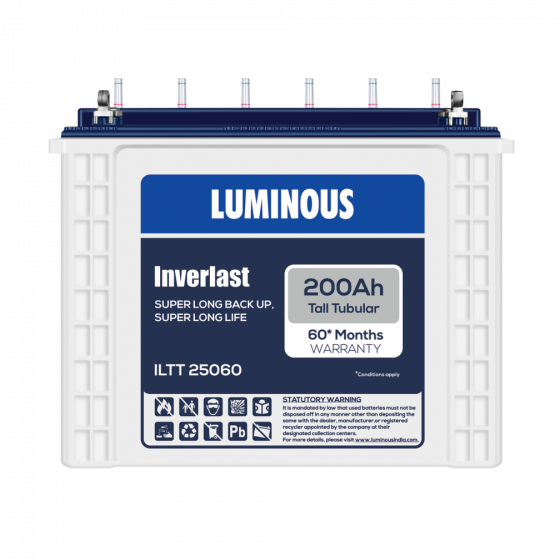 Luminous Inverlast ILTT25060 200AH Tall Tubular Battery